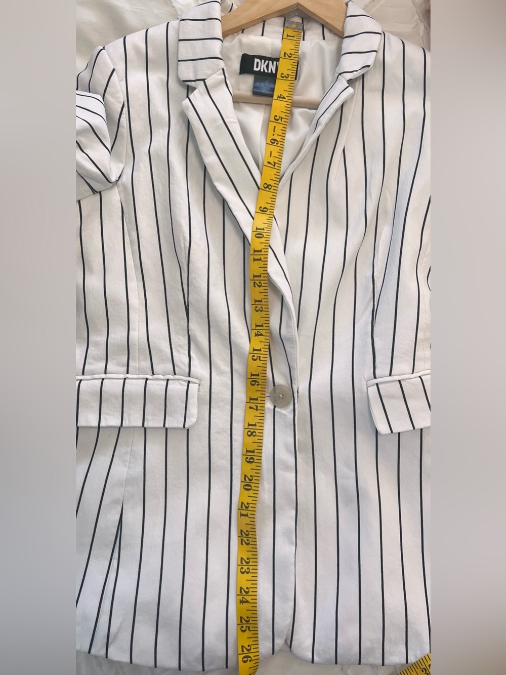 Dkny White Blazer with Black Pinstripes - Picture 7 of 7